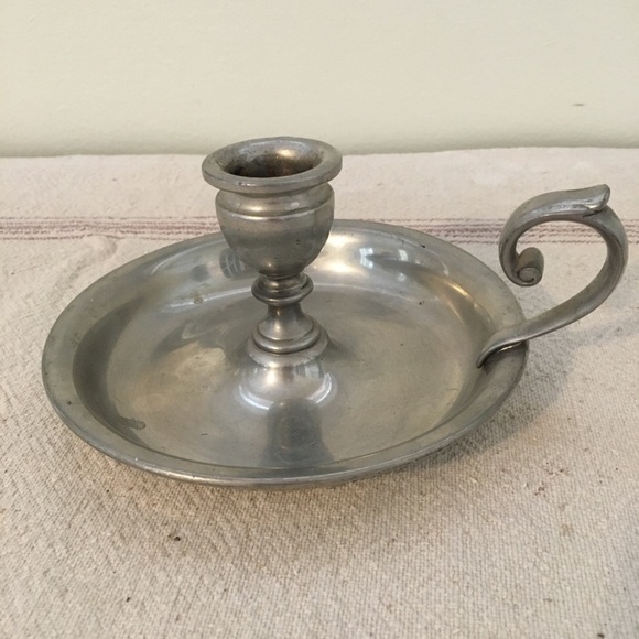 Vintage Other - Vintage Handmade Silver Metal Candlestick Holder
